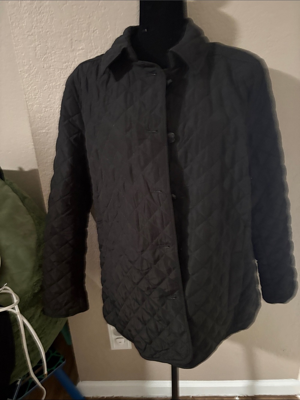 Jones New York Black Quilted Puffer Jacket